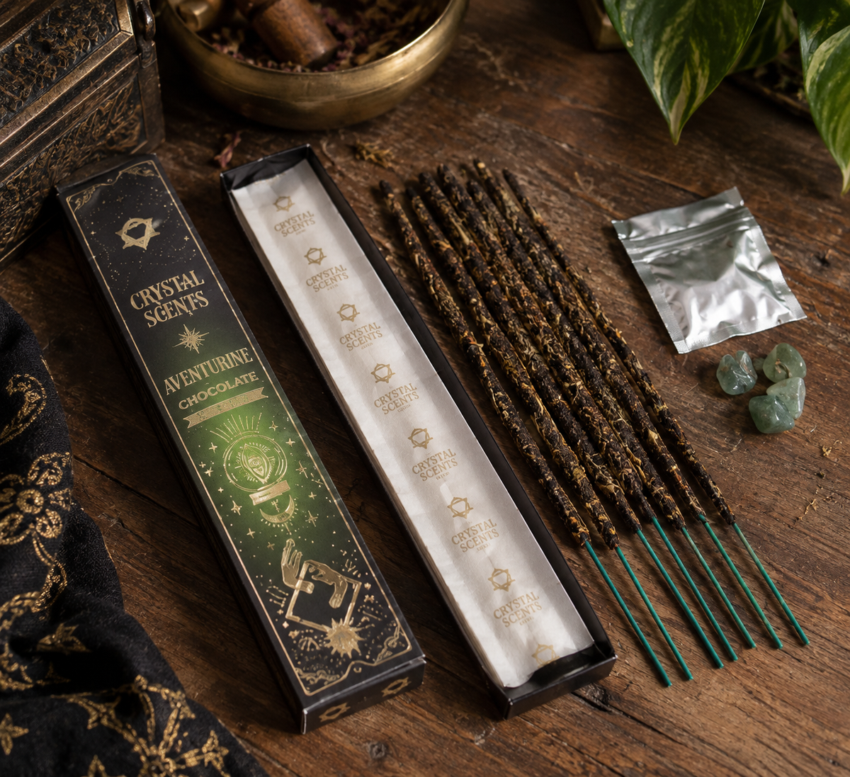 Aventurine Crystal Scents | Chocolate Smudge Incense