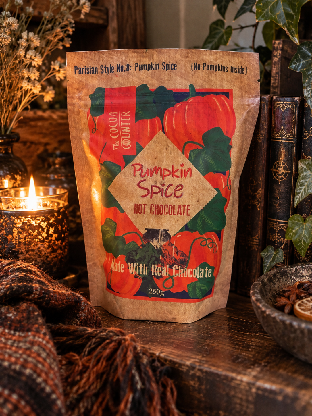 The Cocoa Counter Pumpkin Spice Hot Chocolate with Real Chocolate
