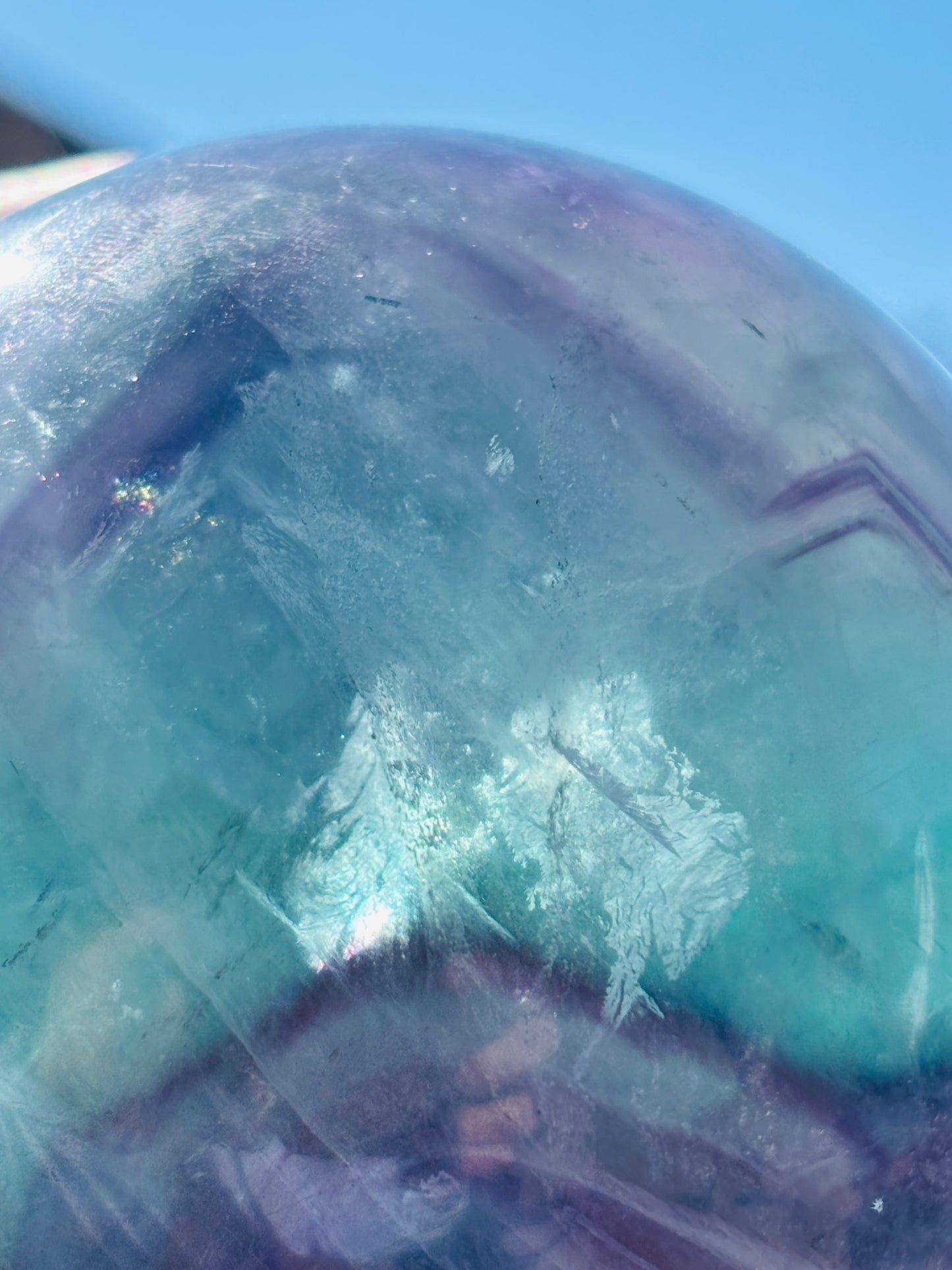 Banded Fluorite Statement Sphere - 1.230kg