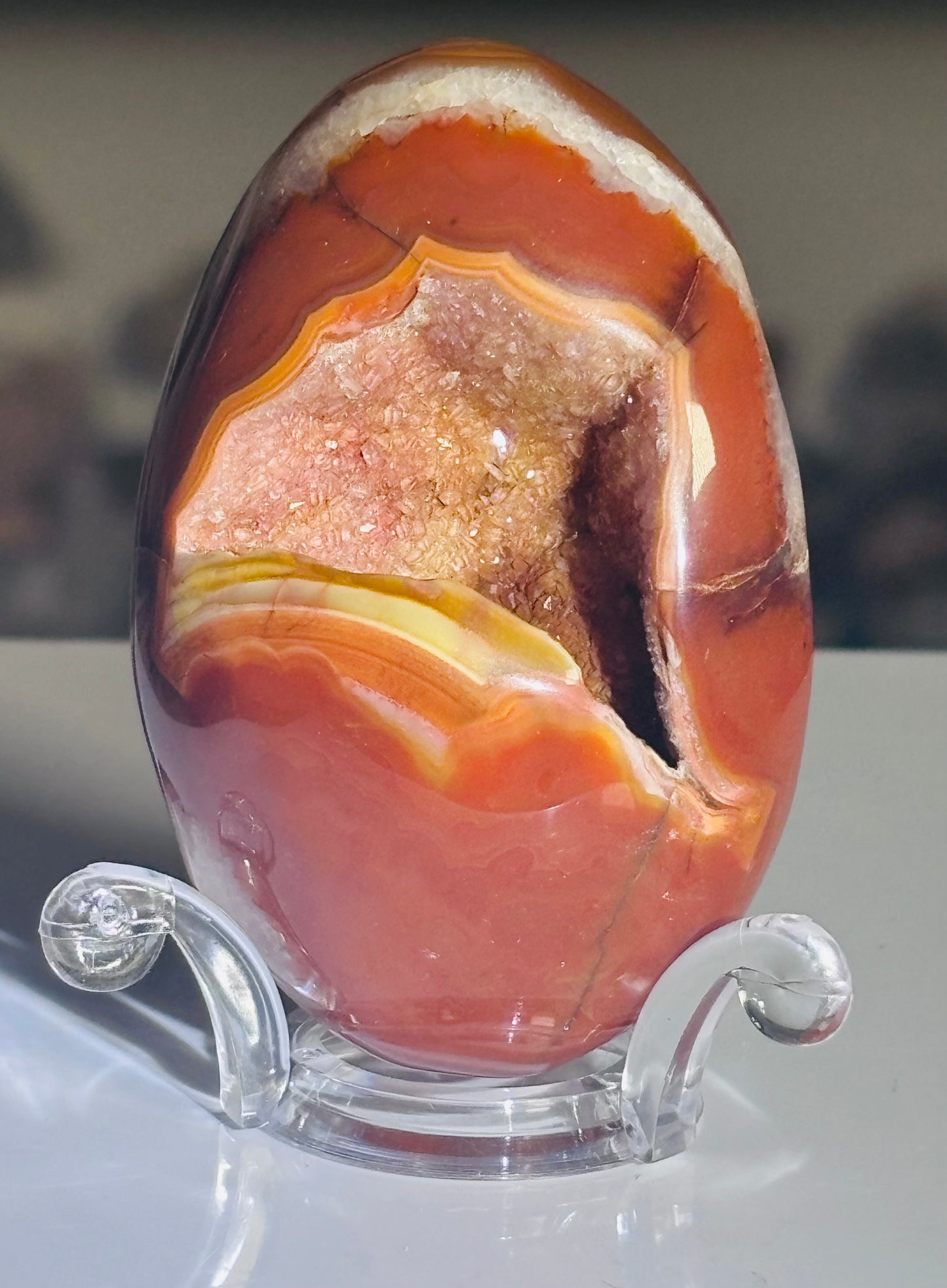 🧡 Madagascan Druzy Carnelian Egg* 🧡