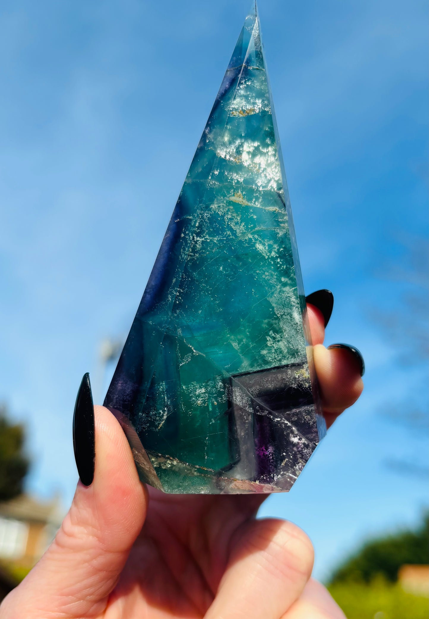 Rainbow Fluorite Teardrop