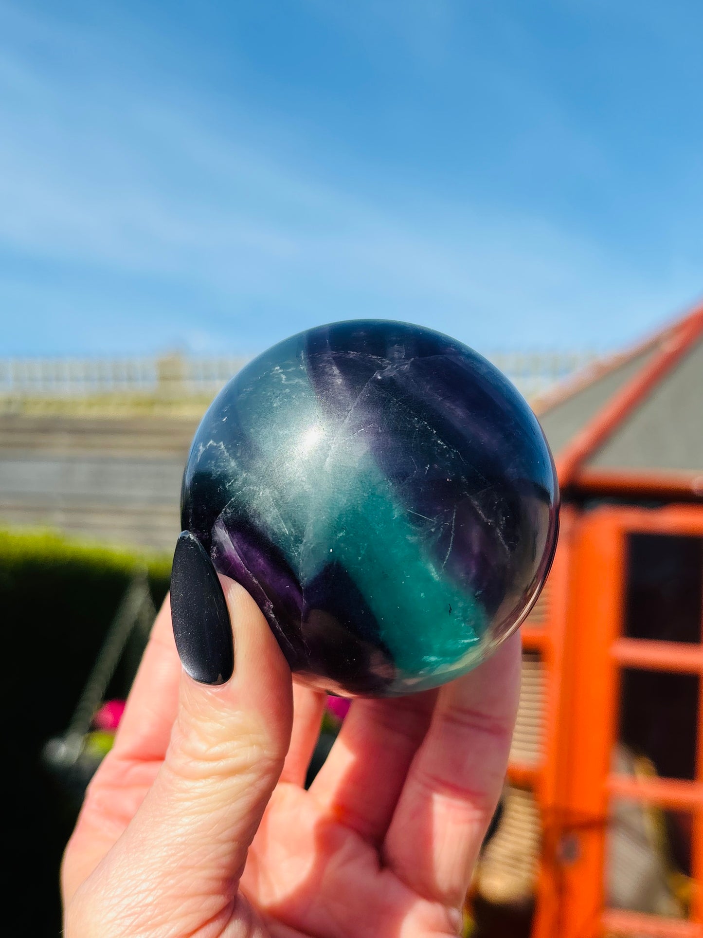 Rainbow Fluorite Sphere
