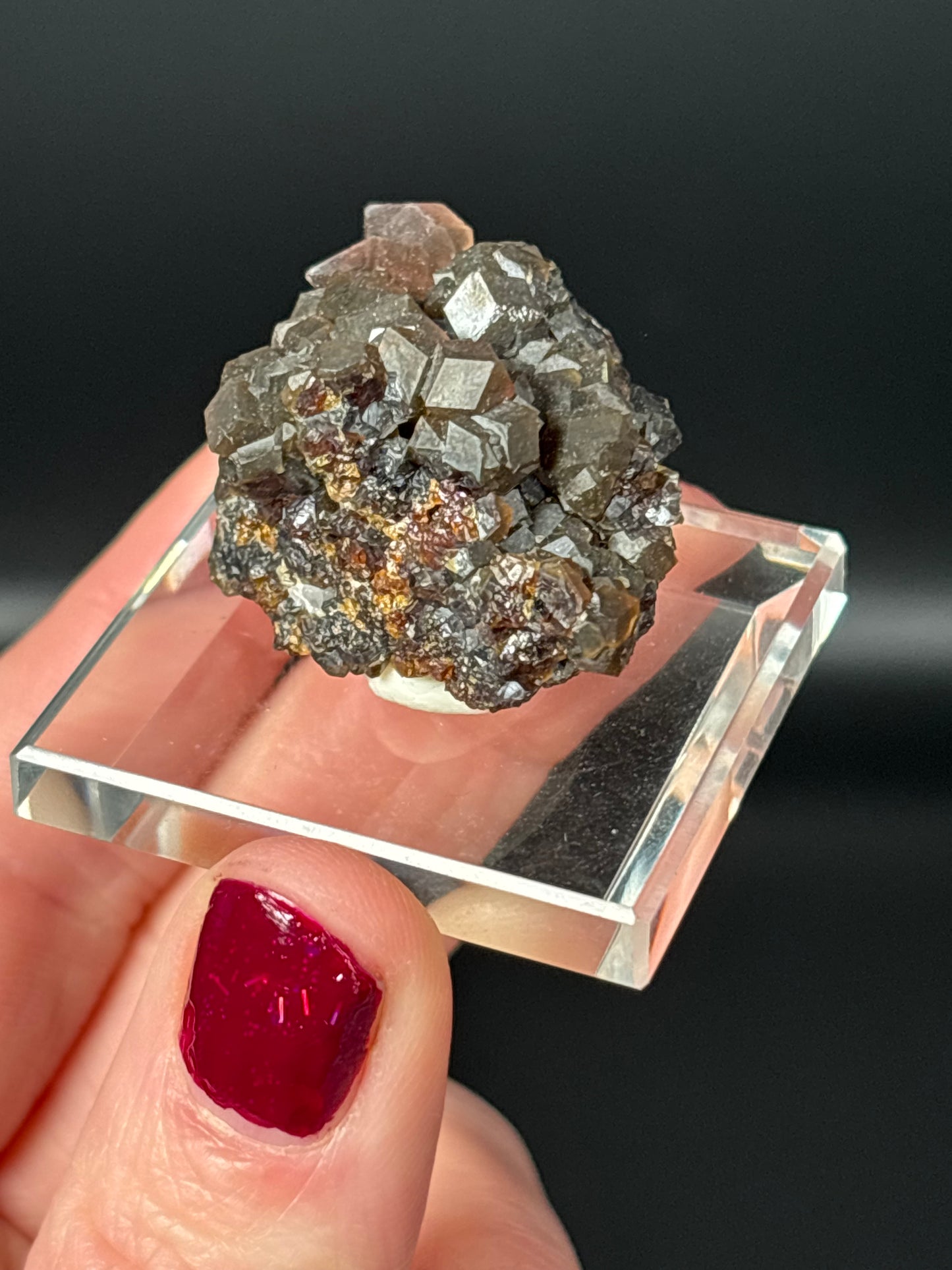 Andradite Garnet (Melanite) Cluster – Natural Crystal Specimen