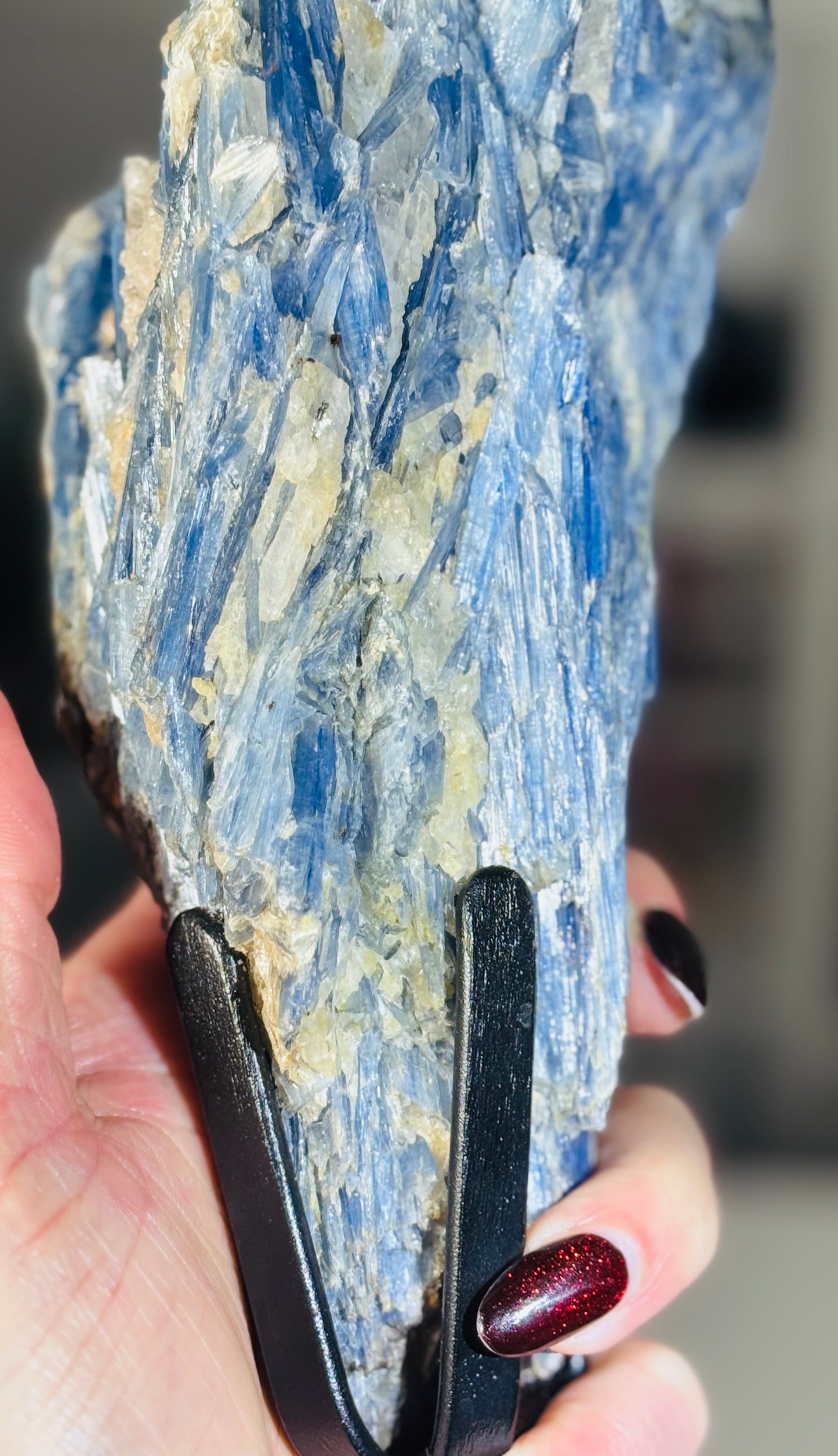 π Statement Blue Kyanite on Custom Display Stand β Brazil π