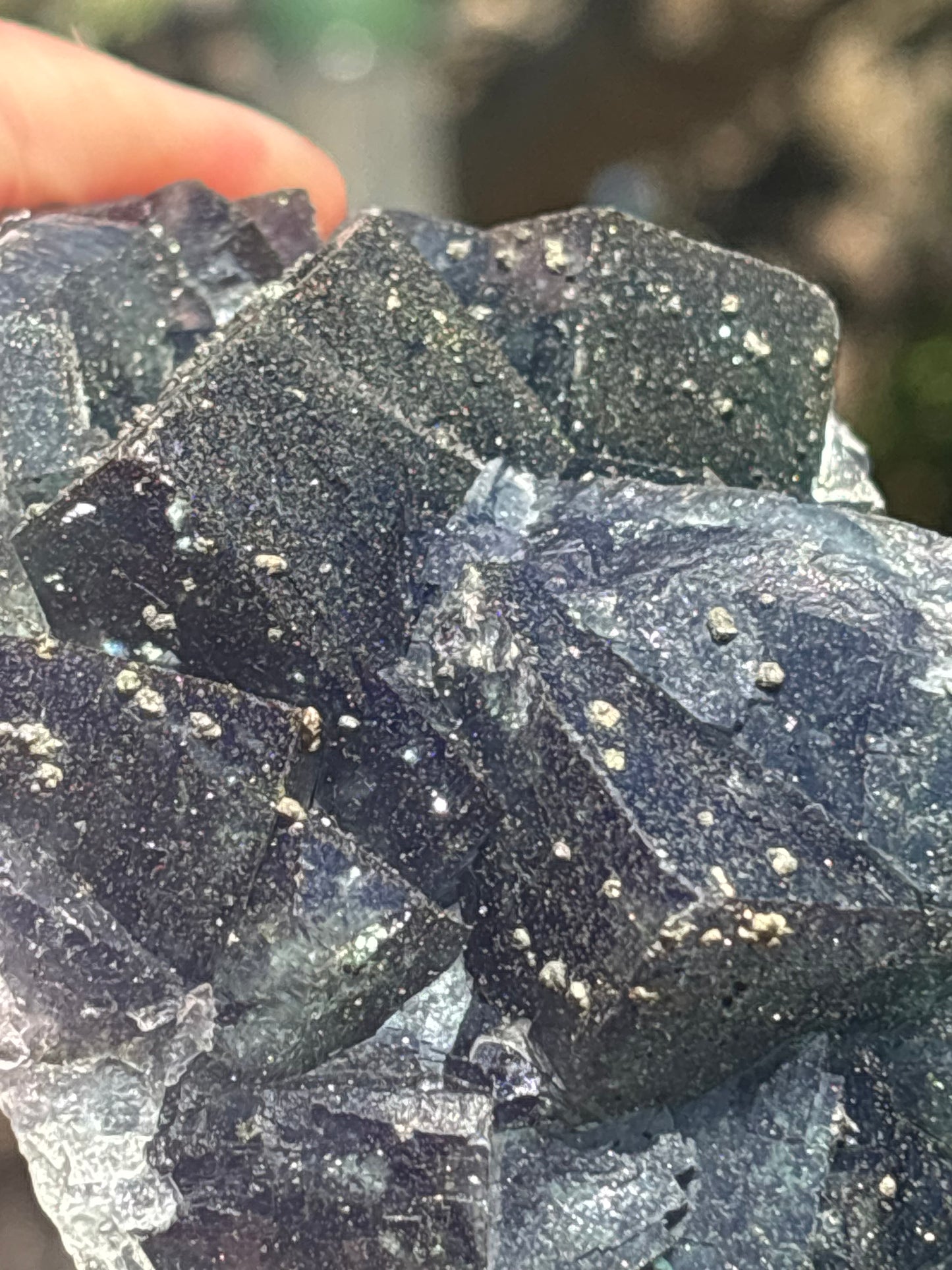 Nigerian Daylight Fluorite with Pyrite – Cubic Formation (344g)