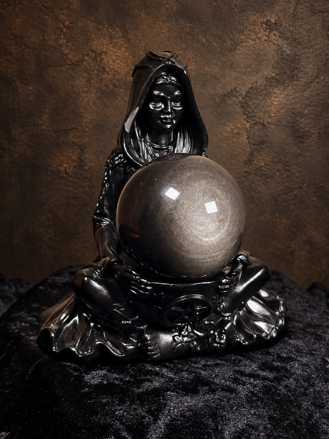 Silver Sheen Obsidian Sphere | The Mirror of Hidden Truths