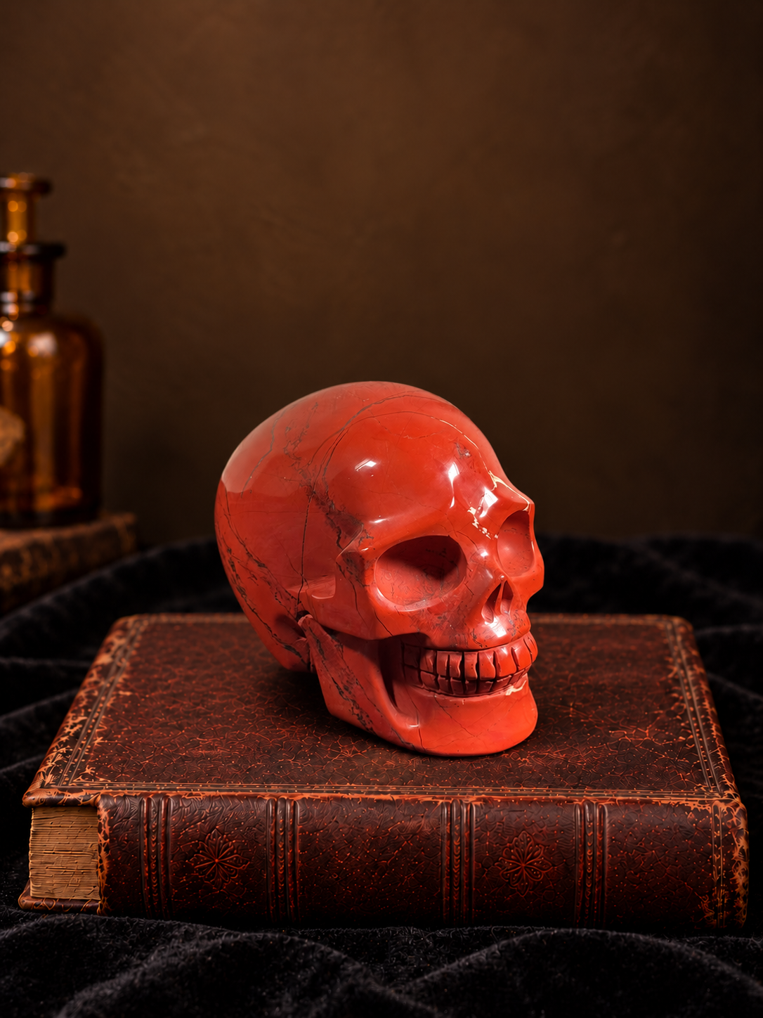 Red Jasper Crystal Skull