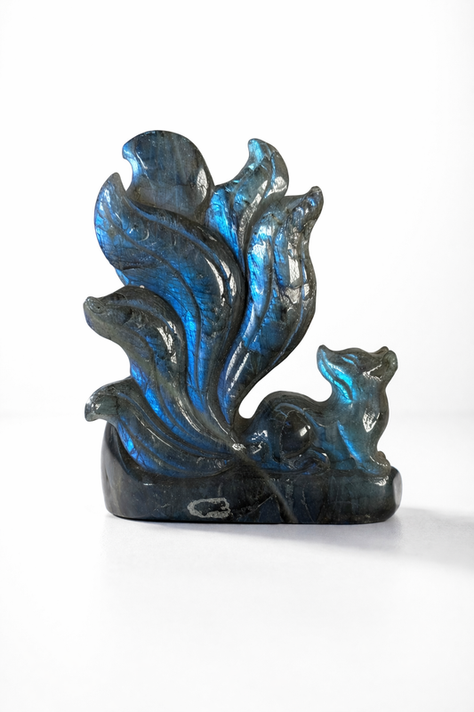 Labradorite 9-Tail Fox  Flash of the Veil