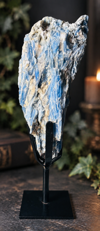 Brazilian Blue Kyanite Statement Specimen | Custom Display Stand