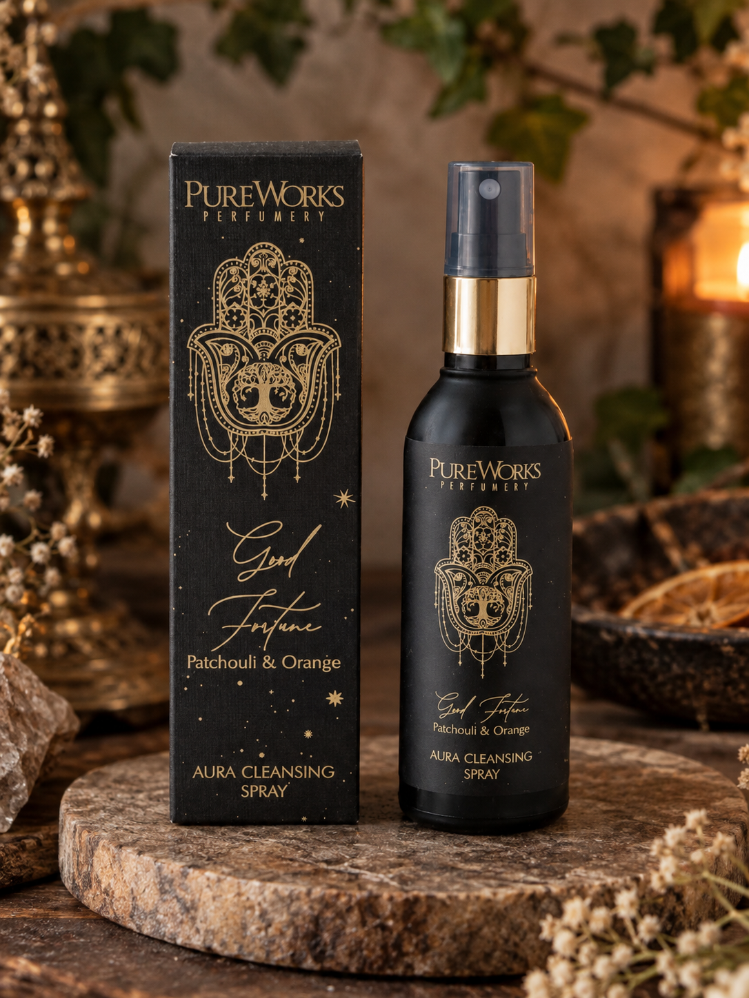 PureWorks Good Fortune Patchouli & Orange Aura Cleansing Room Spray