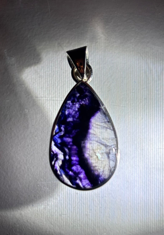 Blue John Pendant B | Sterling Silver