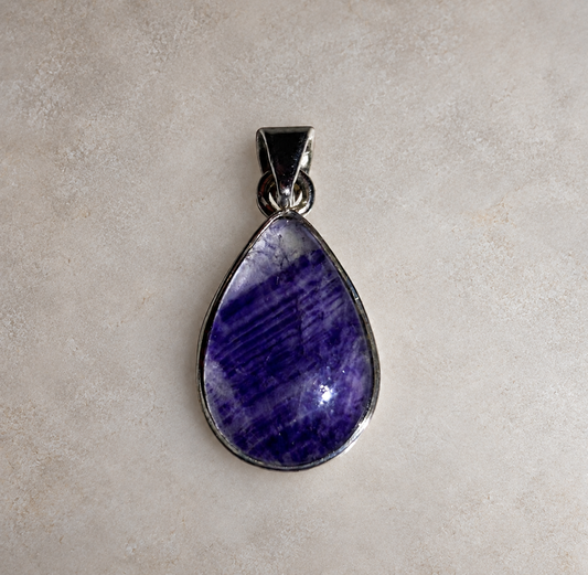 Derbyshire Blue John Pendant C | 925 Sterling Silver