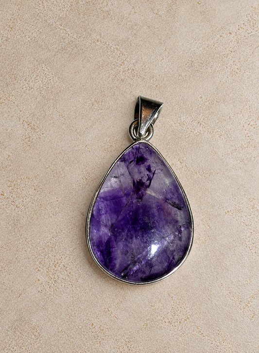Derbyshire Blue John Pendant A | 925 Sterling Silver