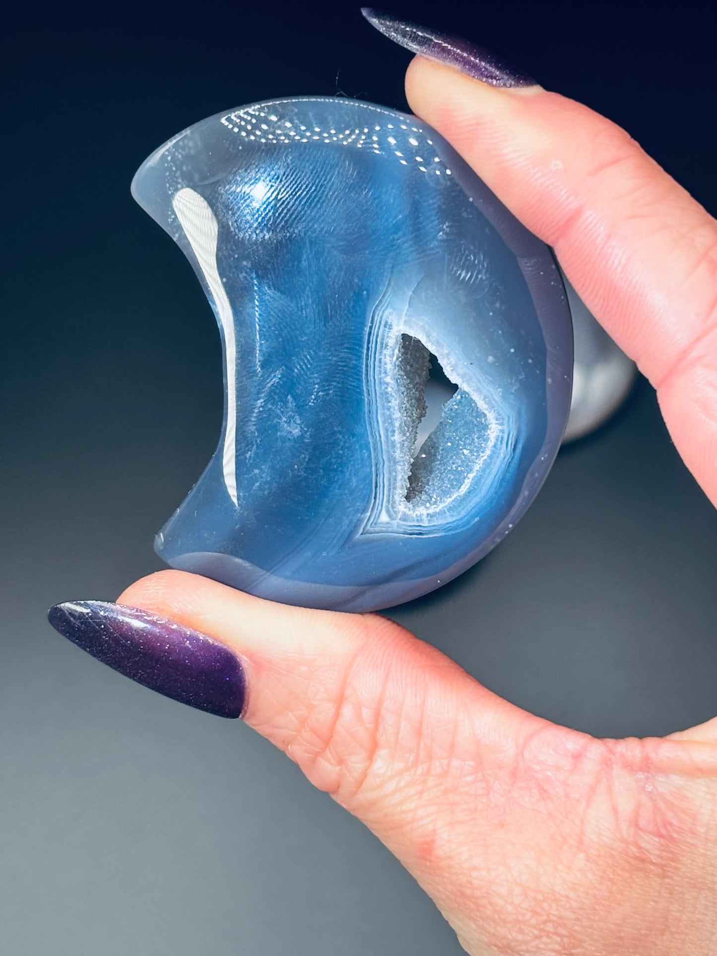 Druzy Agate Moon – Intuitively Chosen (One Piece)