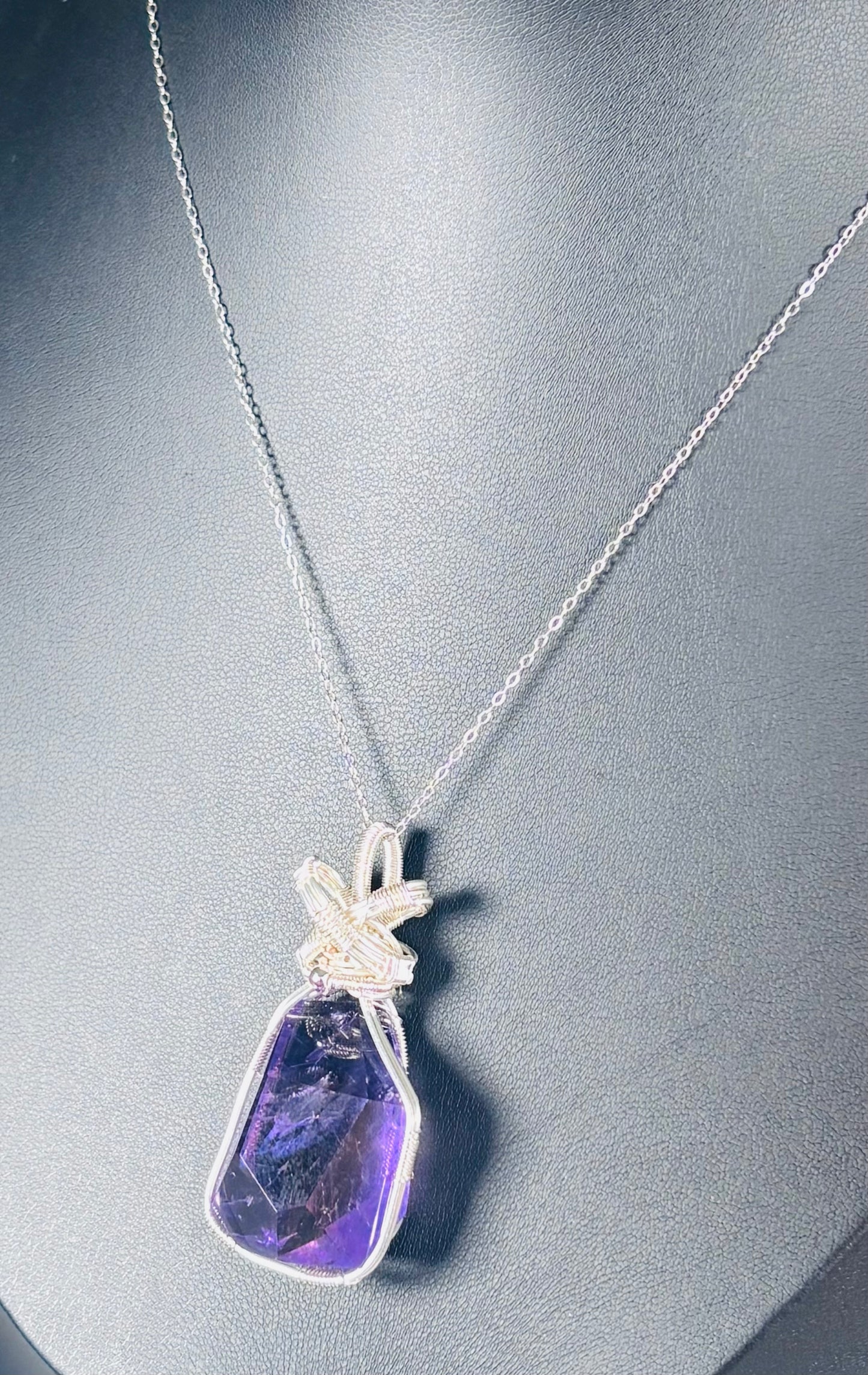 Hand Wire Wrapped Rainbow Ametrine Pendant only