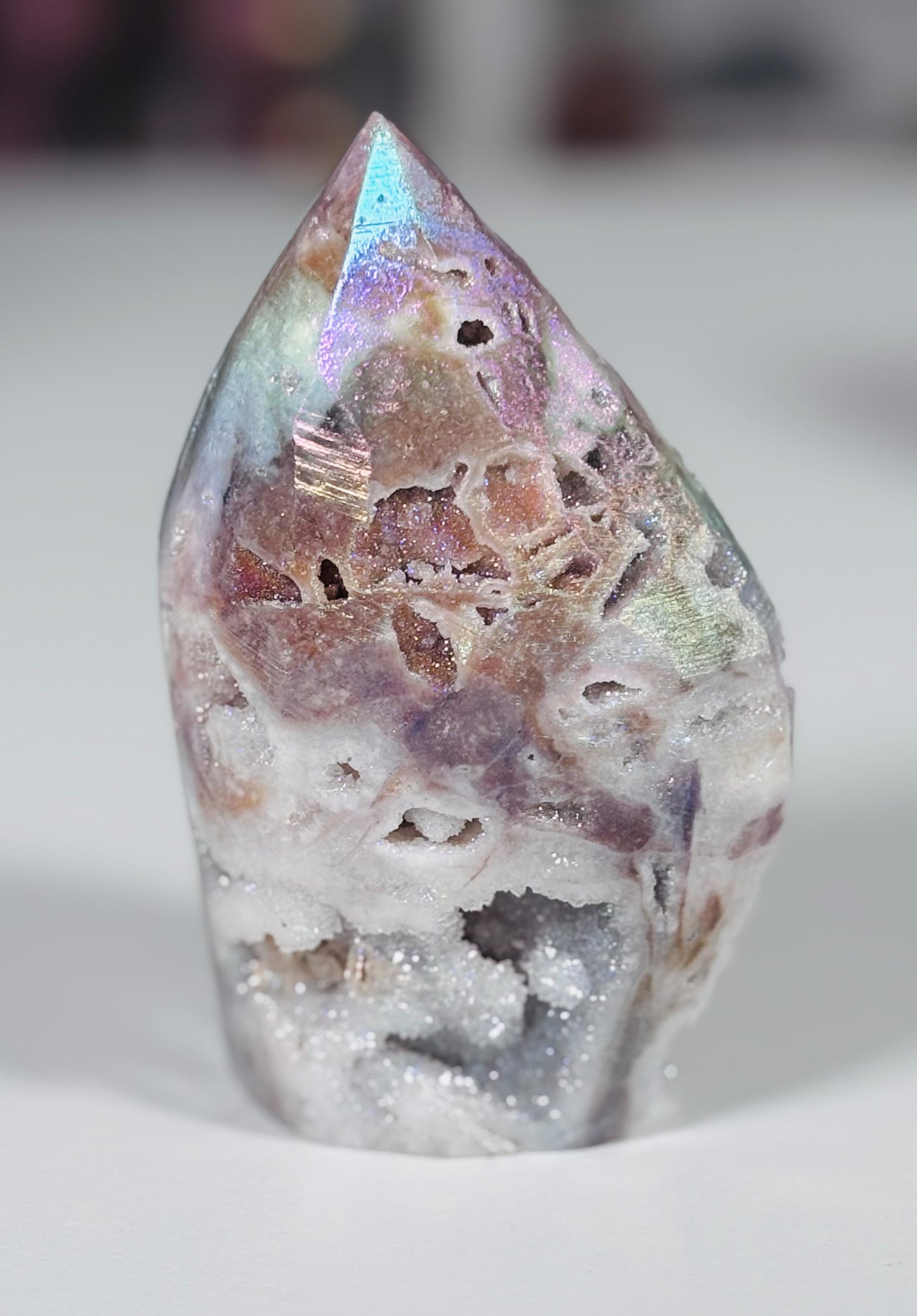 ✨ Aura Sphalerite Druzy Point ✨