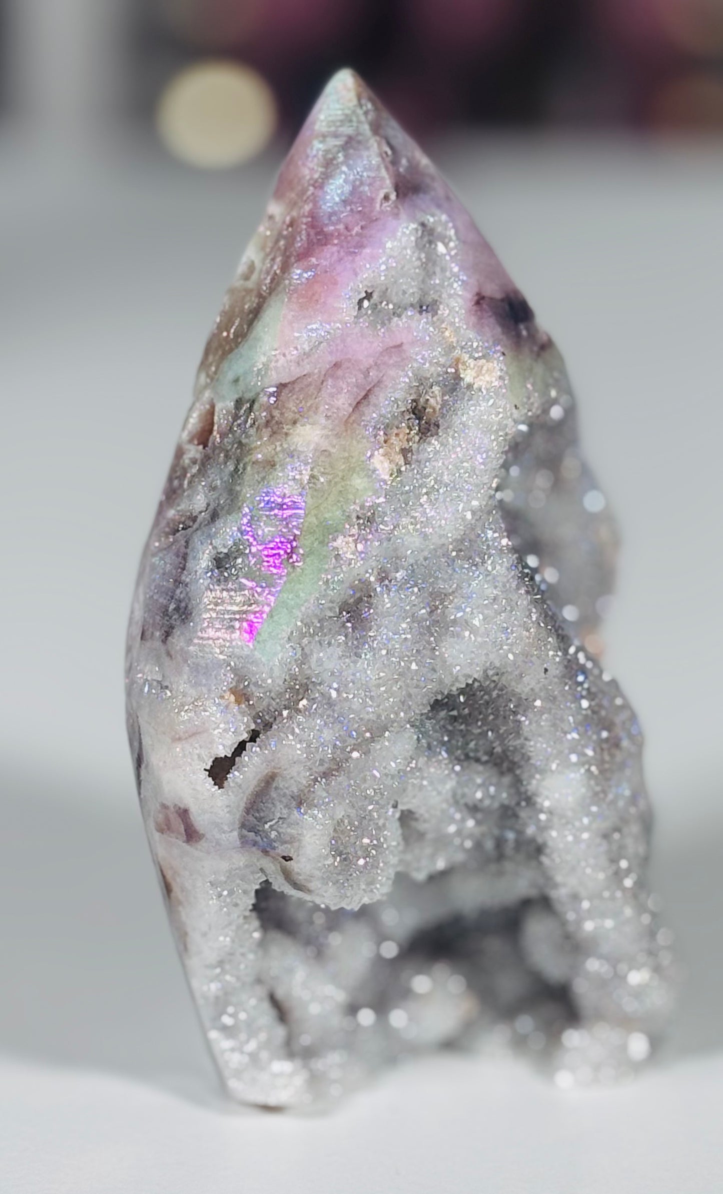✨ Aura Sphalerite Druzy Point ✨