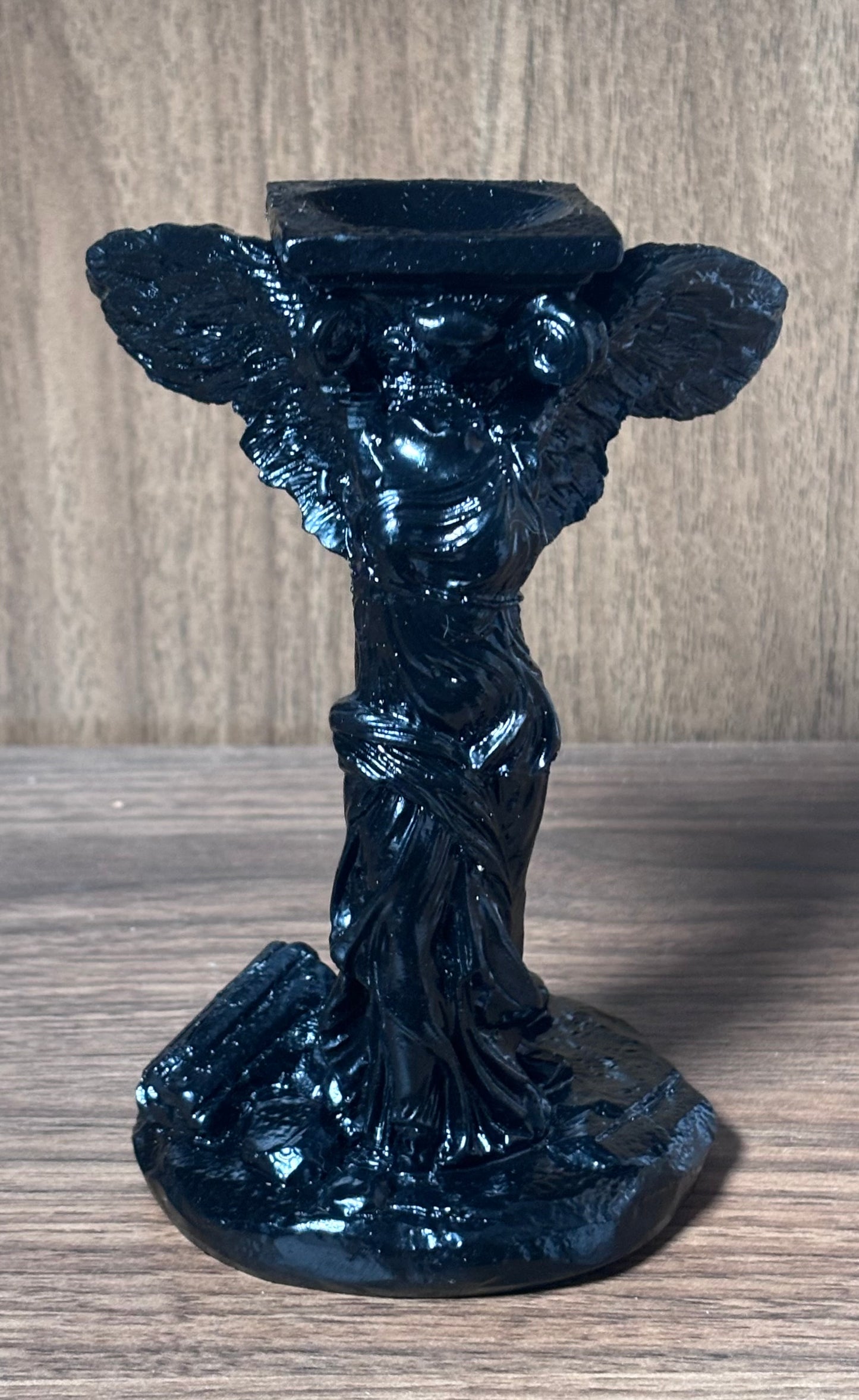 Winged Caryatid Sphere Stand - Black