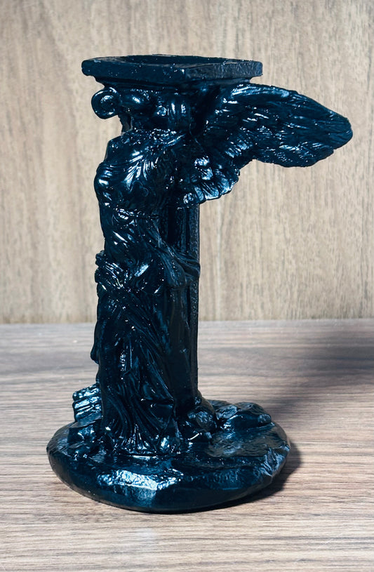 Winged Caryatid Sphere Stand - Black