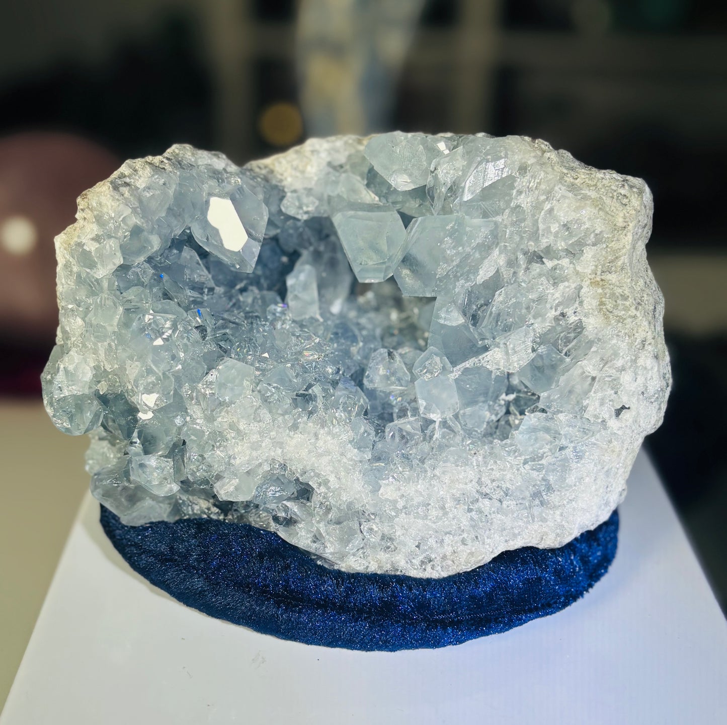 💙 Statement Celestite Cluster – Madagascar 💙