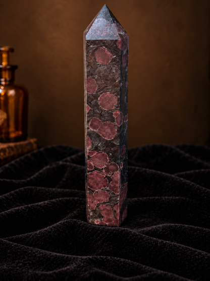 Garnet in Astrophyllite Tower
