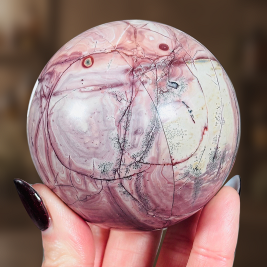 Pink Picture Jasper Sphere