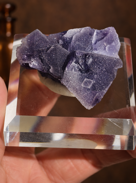 Zhejiang Fluorite | Blue Purple Sugar Druzy Cubic Specimen