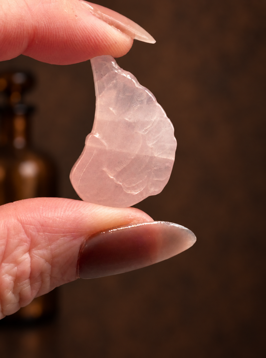 Rose Quartz Angel Wing