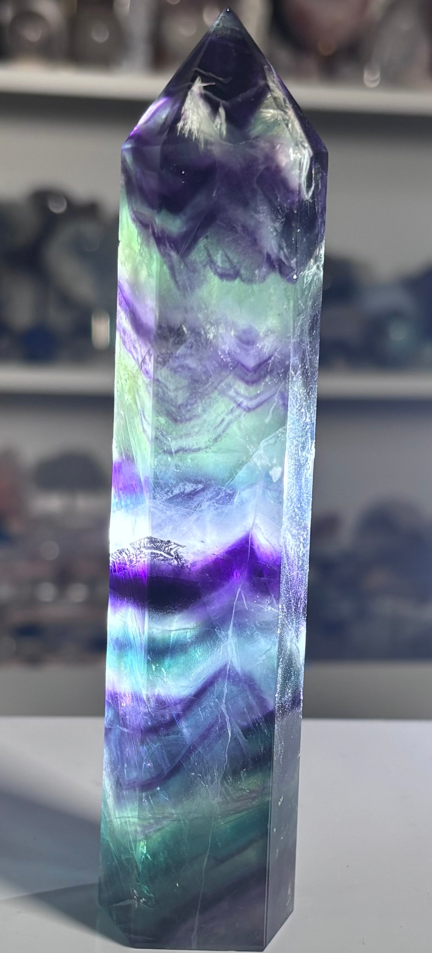 💜 Premium Rainbow Fluorite Tower 💜