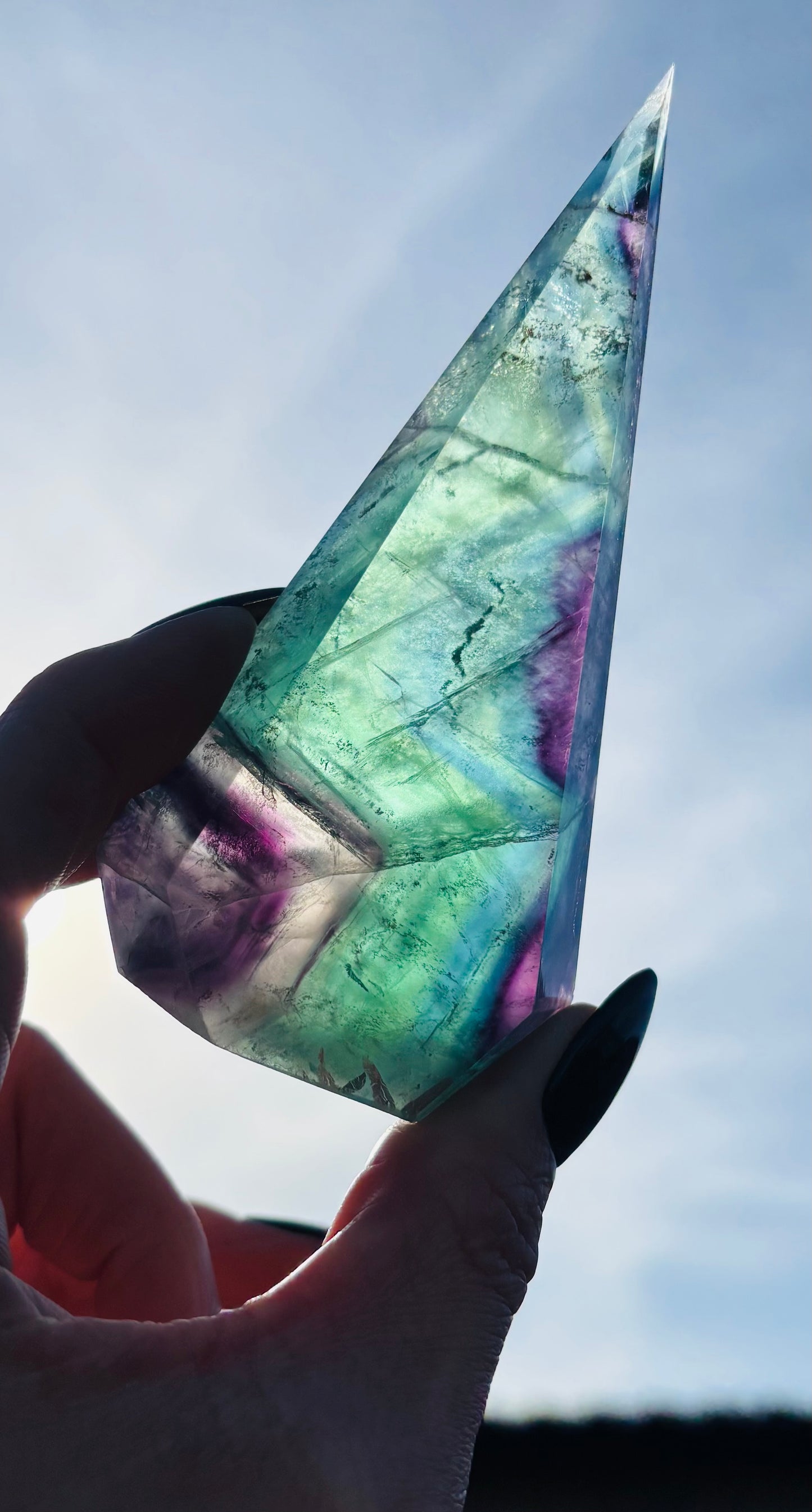 Rainbow Fluorite Teardrop