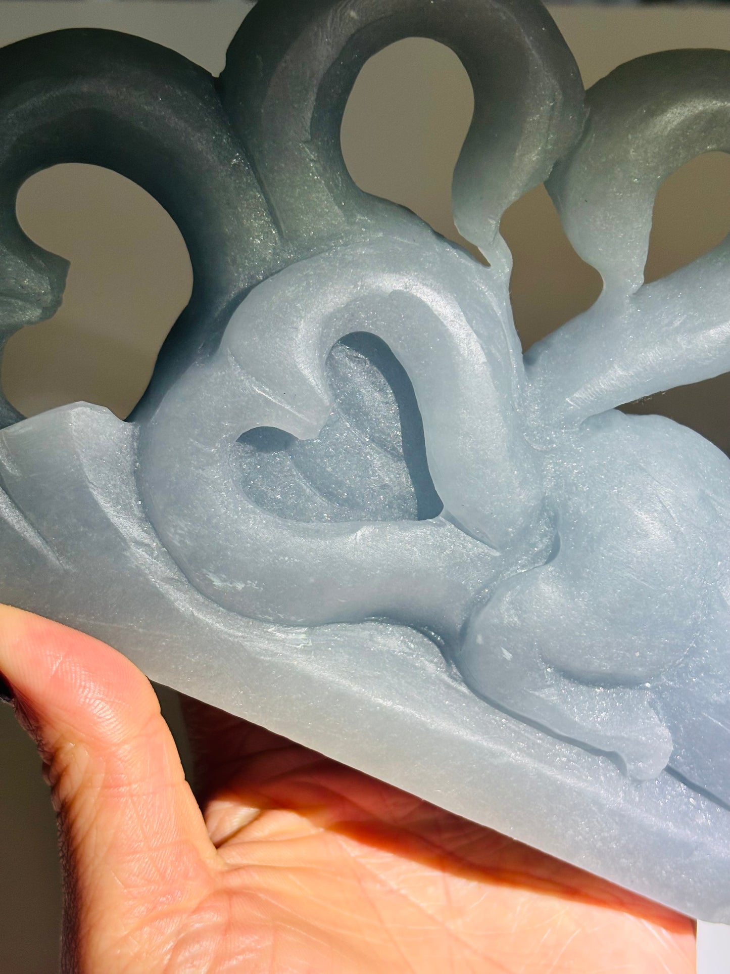 Celestial Angelite Spirit Guardian Carving – 1.148kg Statement Piece