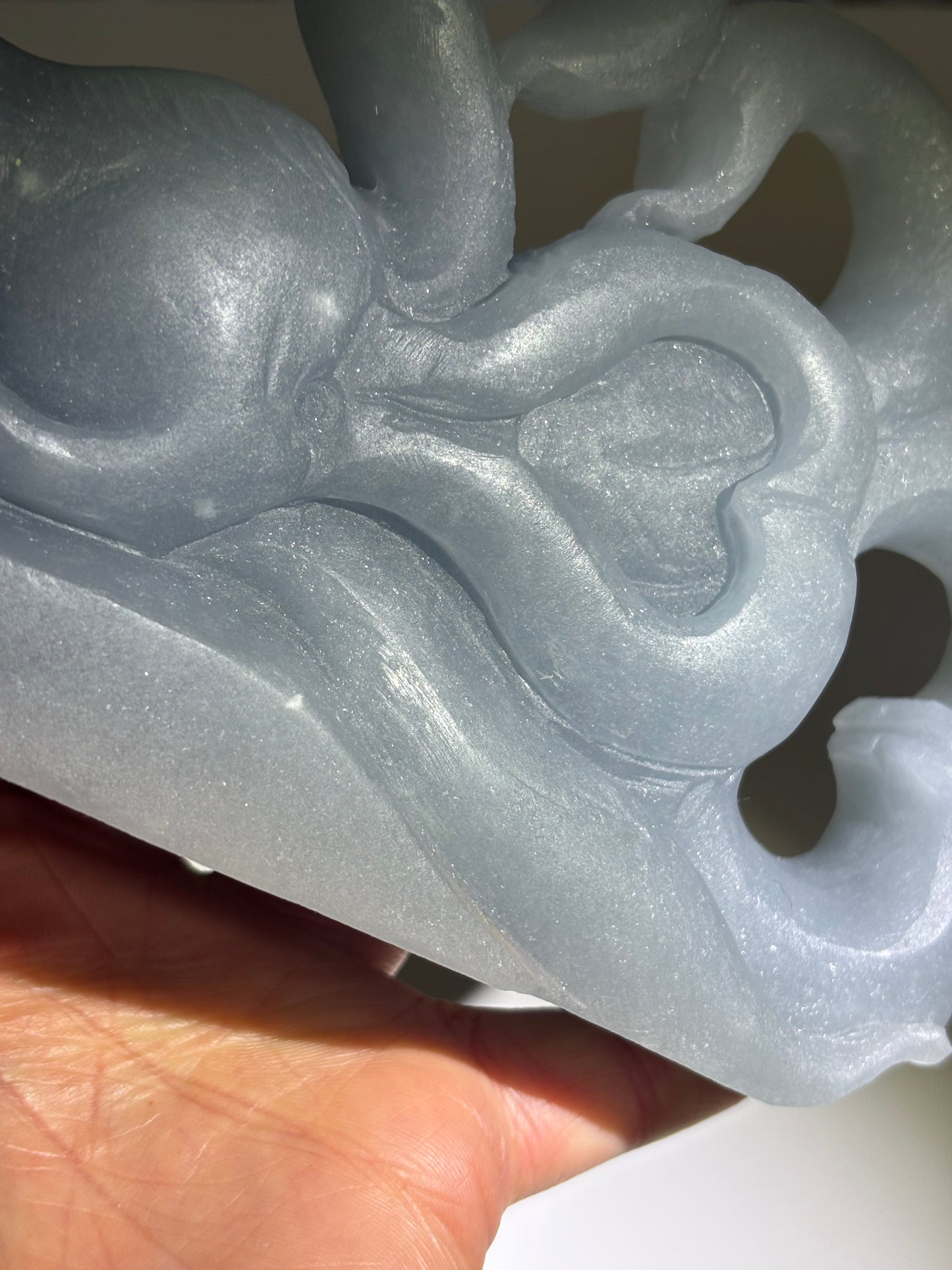 Celestial Angelite Spirit Guardian Carving – 1.148kg Statement Piece