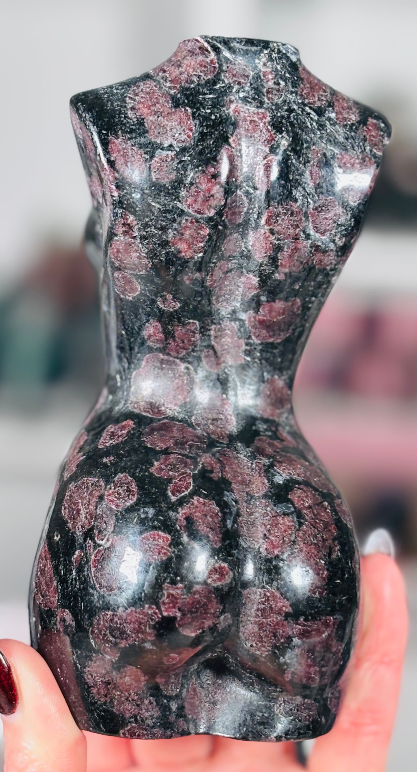 🖤 Statement Garnet & Astrophyllite Goddess Form- A 🖤