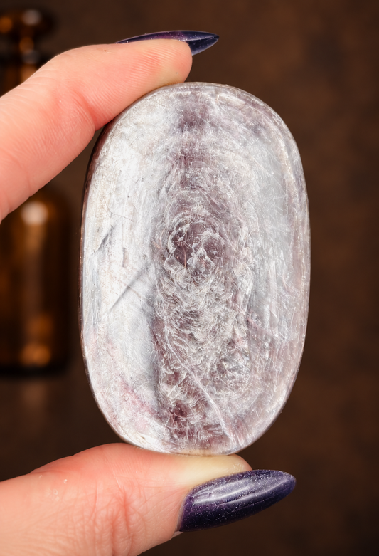 Purple Mica (Lepidolite) Palm Stone