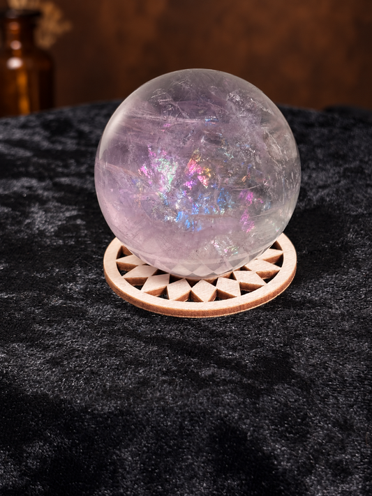 Pink Fluorite Rainbow Sphere