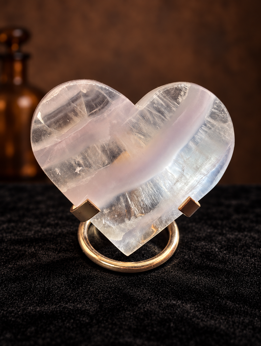 Lavender Fluorite Heart
