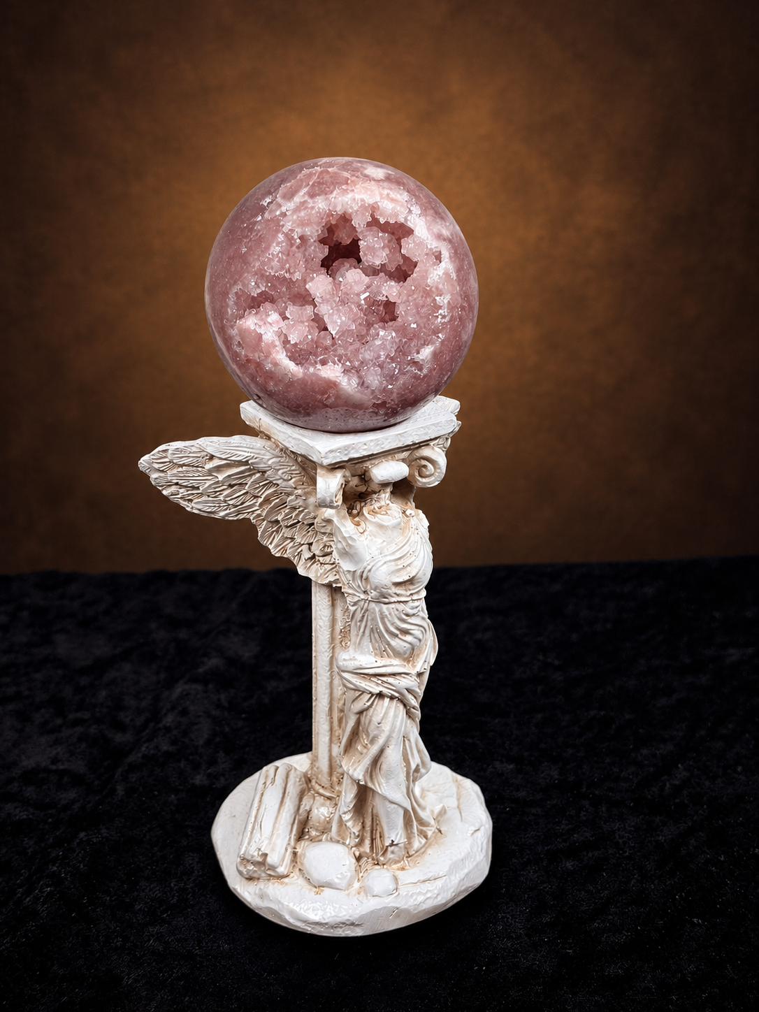 Brazilian Deep Pink Amethyst Druzy Sphere