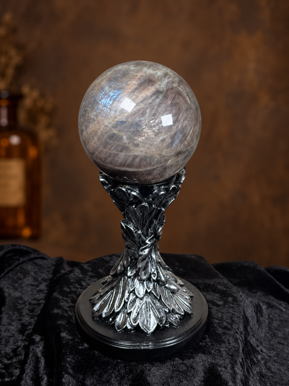 Moonstone with Sunstone Sphere