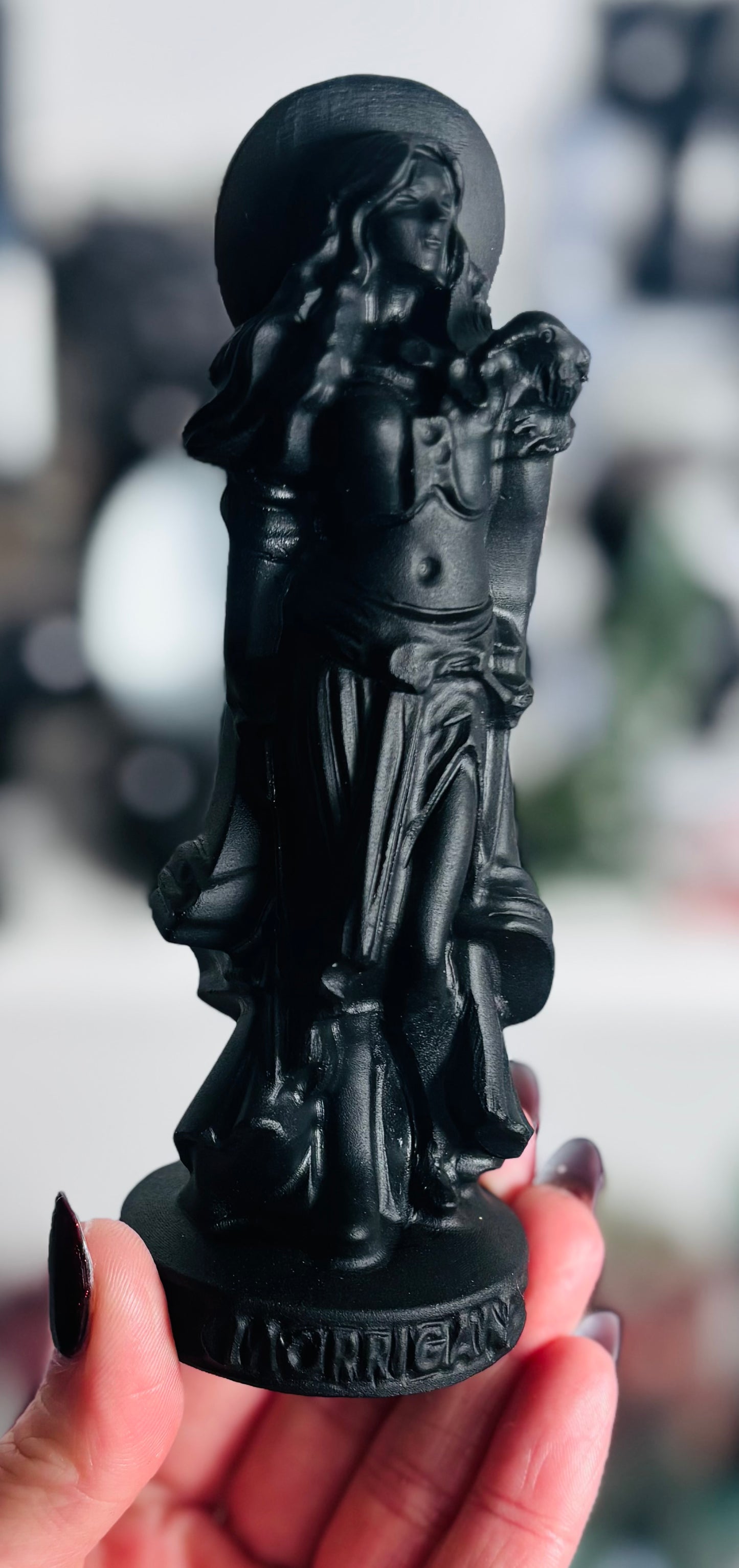🖤 The Morrígan Obsidian Carving 🖤