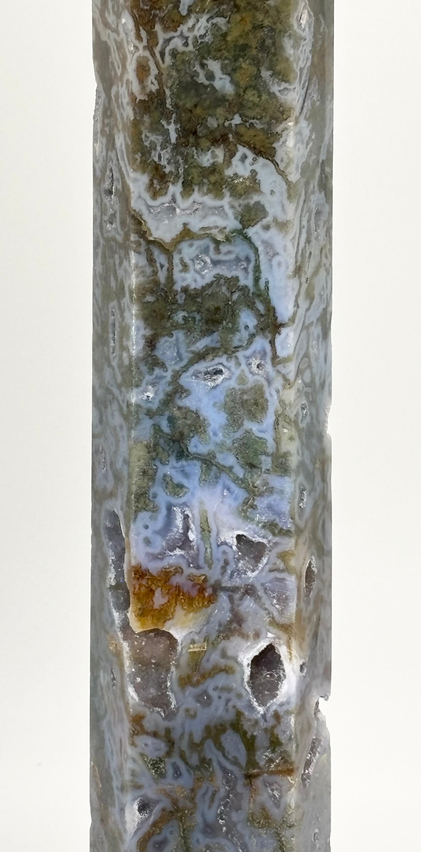 🌿 Colourful Moss Agate Tower with Sugar Drewzy- Statement Piece