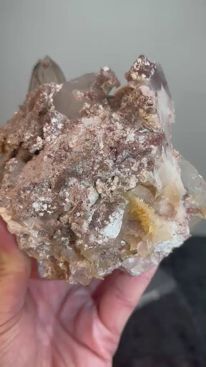 Black-Tipped Swordtooth Calcite Crystal Cluster | Hunan, China