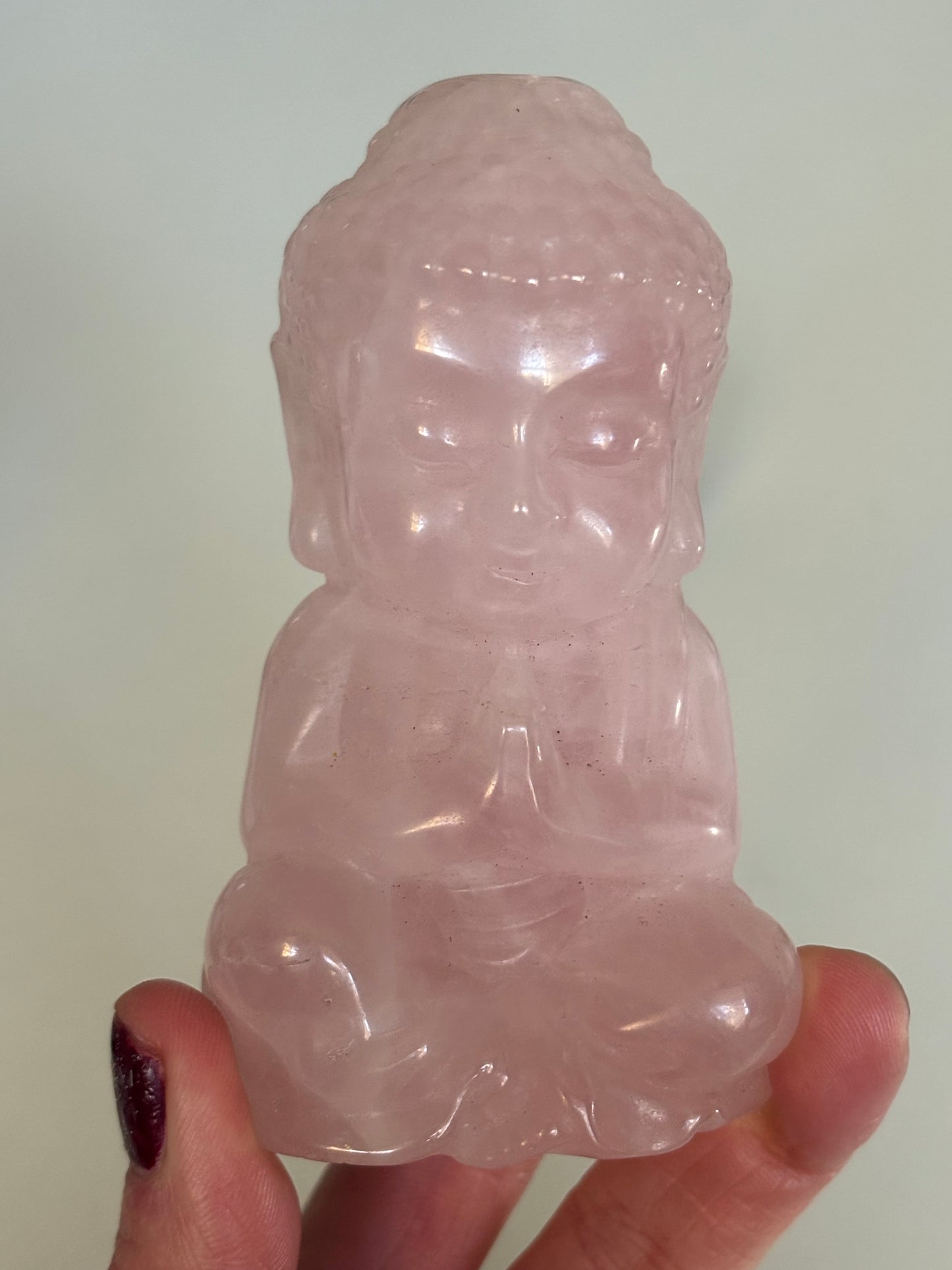 Rose Quartz Buddha Carving – Deep Pink | 10.5cm | 331g