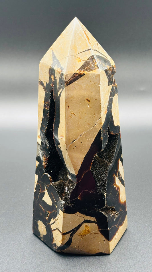 Septarian Statement Tower- Black Druzy with UV Reactivity (1.159kg)