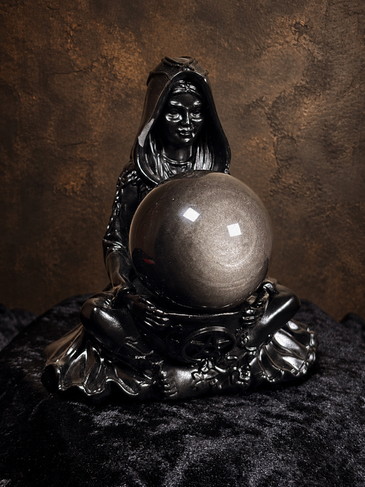 Silver Sheen Obsidian Sphere | The Mirror of Hidden Truths