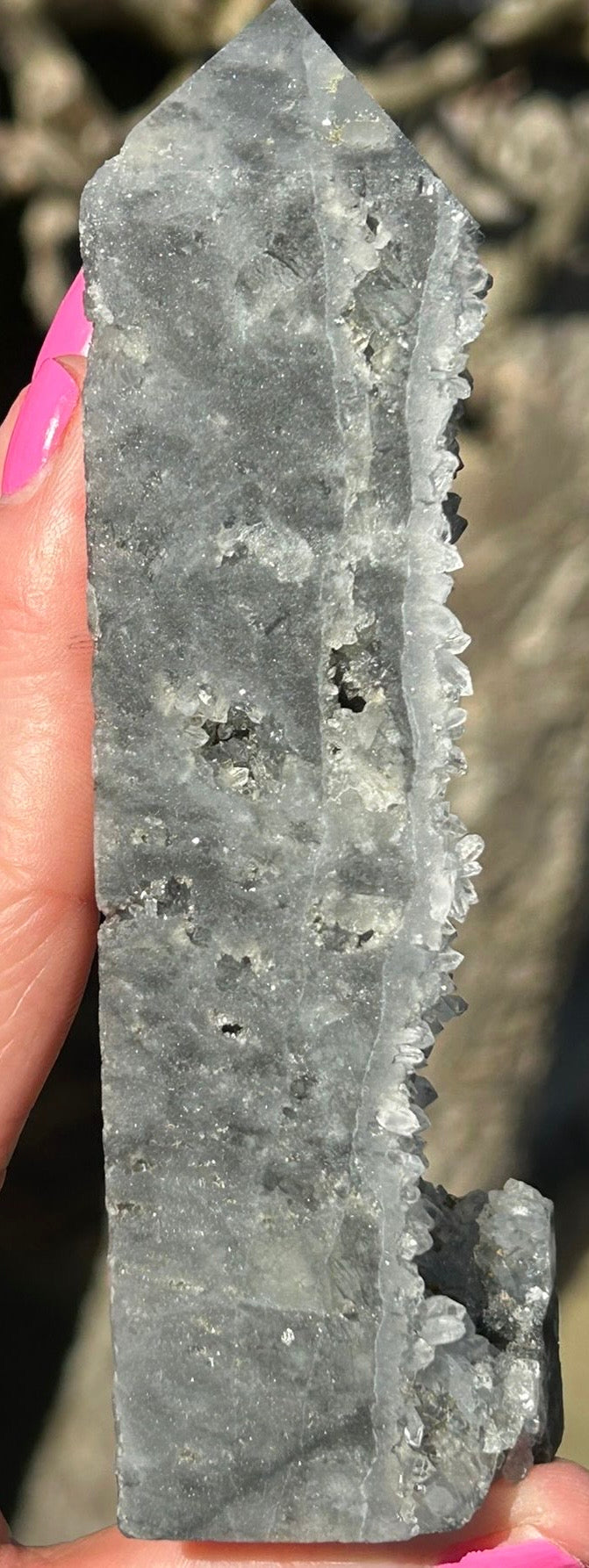 Quartz &Sphalerite Tower -Druzy Crystal Formation (Quartz-Dominant)