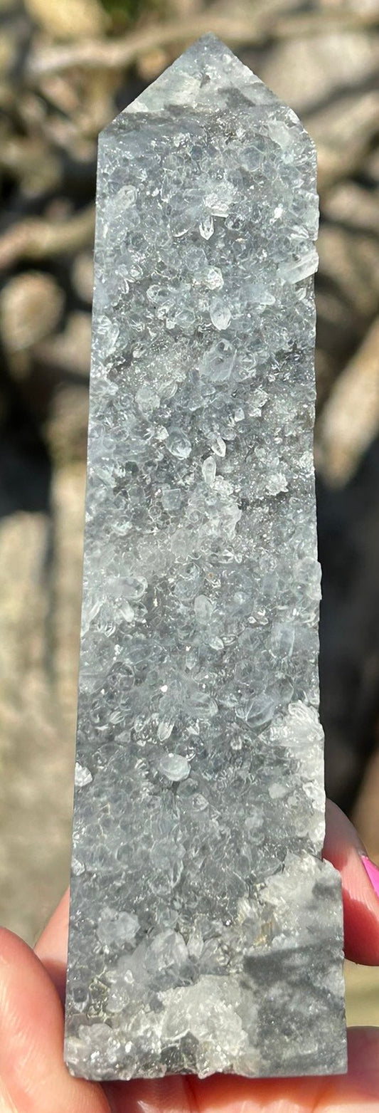 Quartz &Sphalerite Tower -Druzy Crystal Formation (Quartz-Dominant)