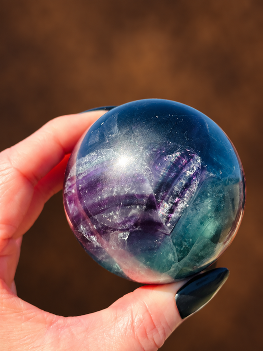 Rainbow Fluorite Sphere