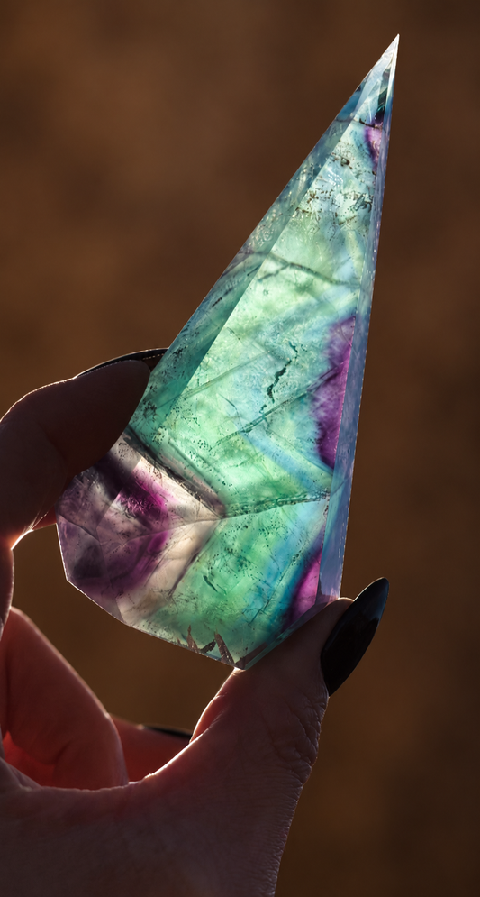 Rainbow Fluorite Teardrop