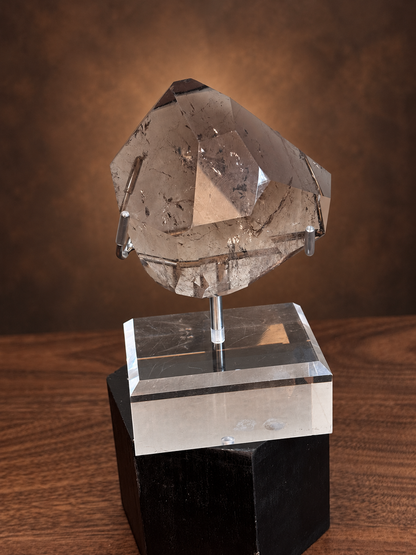 Smoky Quartz Faceted Freeform