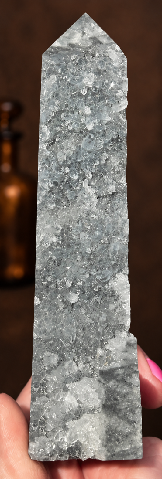 Quartz & Sphalerite Druzy Tower